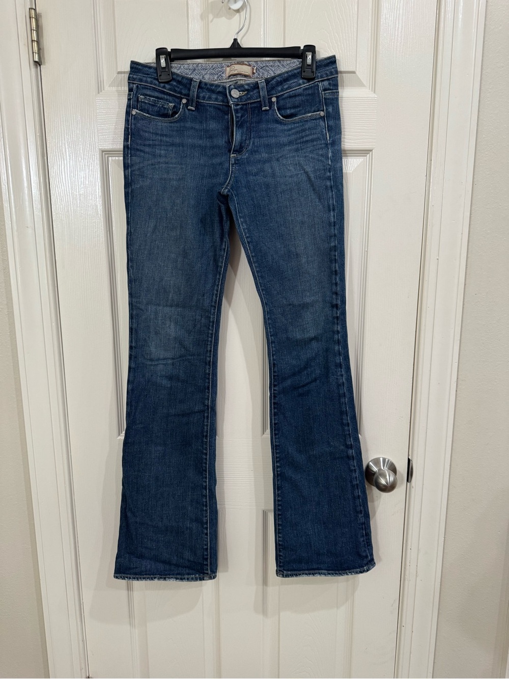 PAIGE Women's Dark Blue Flare Jeans